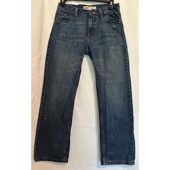 LEVI'S 505 Regular Fit 27x27 Straight Leg Blue Jeans Size Regular 14 *NICE - Picture 11 of 11